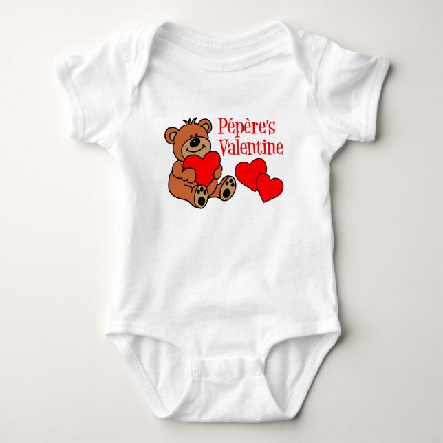 Pepere's Valentine Baby Bodysuit (Front)