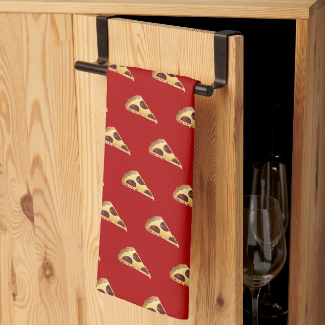 Peperoni Pizza Day Kitchen Towel (Thirds Fold)