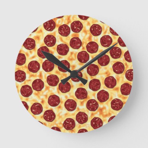 Peperoni Pizza for Pizza Lovers Wall Clock