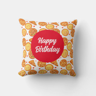 Peperroni ,Cheese And Margherita Pizza Throw Pillow