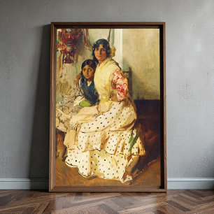Pepilla and her Daughter, Joaquín Sorolla  Poster