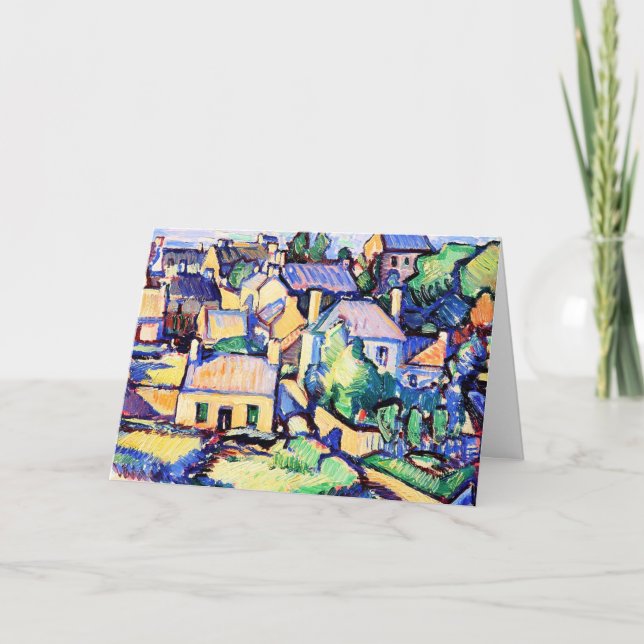 Peploe - Ile de Brehat, cityscape painting, Card (Front)