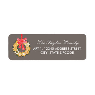 Pepparkakor Christmas Address Label