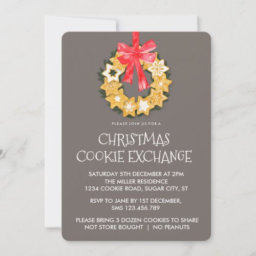 Pepparkakor Christmas Cookie Exchange Invitation