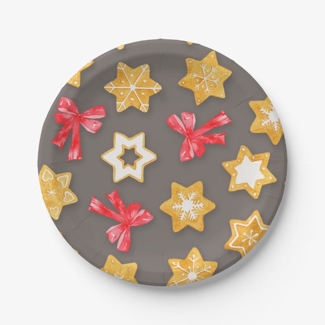 Pepparkakor Christmas Paper Plates (Front)