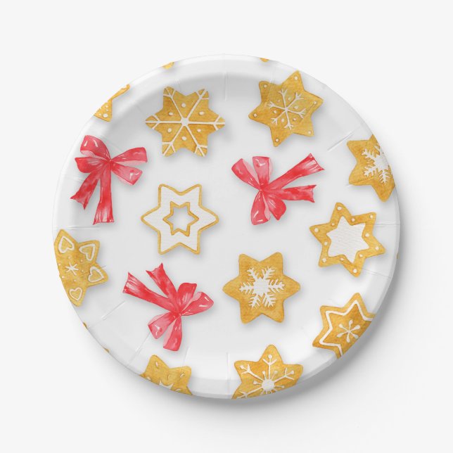Pepparkakor Christmas Paper Plates (Front)