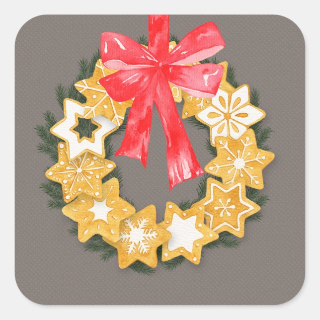 Pepparkakor Christmas Square Sticker (Front)