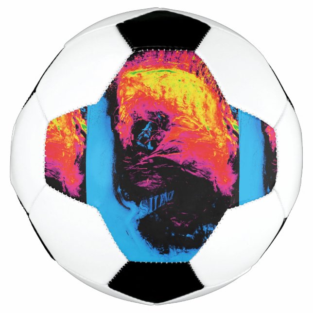 pepper and plastic silenced soccer ball (Front)