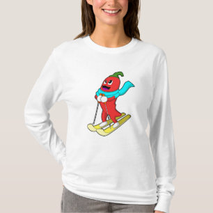 Pepper as Skier with Ski T-Shirt
