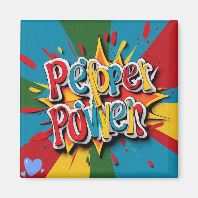 "Pepper Color Burst" Magnet (Front)