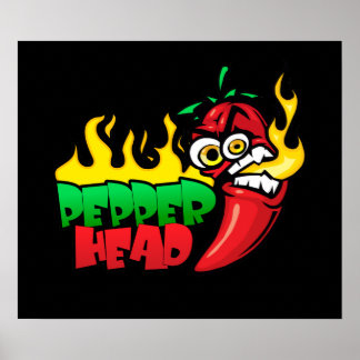 Pepper Head $24.95 Vector Art Wall Poster