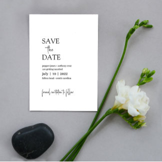 Pepper • Modern Minimalist Save the Date • Simple