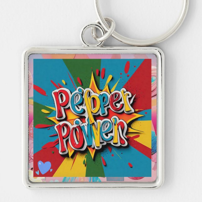  "Pepper Power" Keychain (Front)