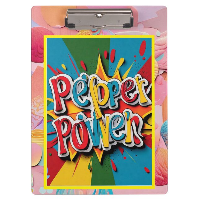 "Pepper Power Vivid" Clipboard (Front)
