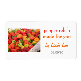 Pepper Relish Preserves Label 2