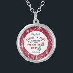Pepper Salt Love Not Cancelled Personalize  Silver Plated Necklace<br><div class="desc">My Pepper To Your Salt Love Necklace is interesting for Valentine's Day or just when you want to give something fun and special to the one you love. It says,  Love Is Not Cancelled because You Are The Pepper To My Salt. Personalize it with your names.</div>