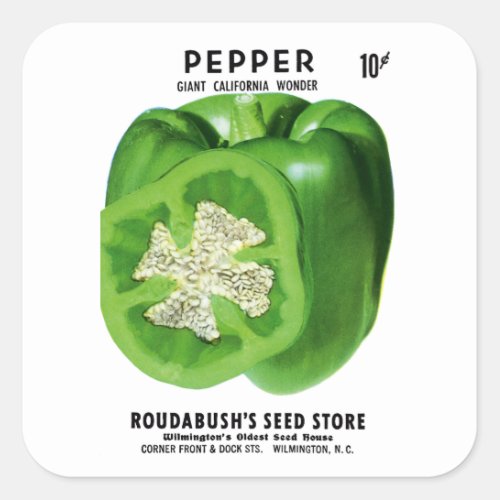 Pepper Seed Packet Label