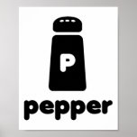 Pepper Shaker Halloween Simple Costume Seasoning  Poster