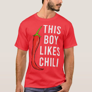 Pepper Spicy Food Funny Saying Boy Likes Chili  T-Shirt