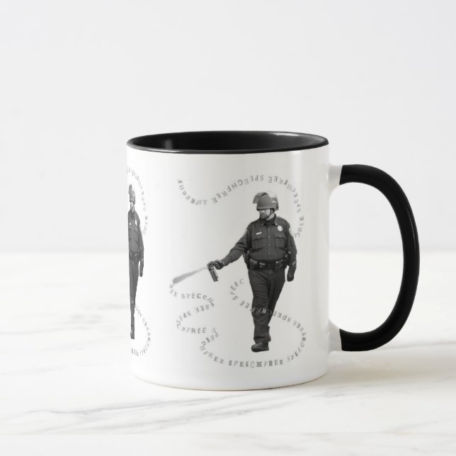 Pepper Spray Man on Two-Tone Mug (Right)