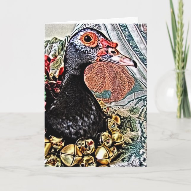 Pepper The Muscovy, Christmas Holiday Card (Front)