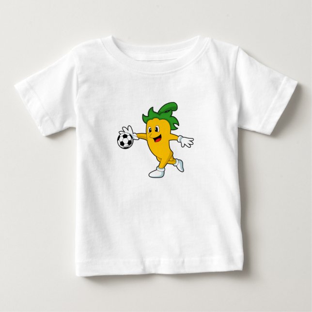 Pepper Vegan as Soccer player with Soccer.PNG Baby T-Shirt (Front)