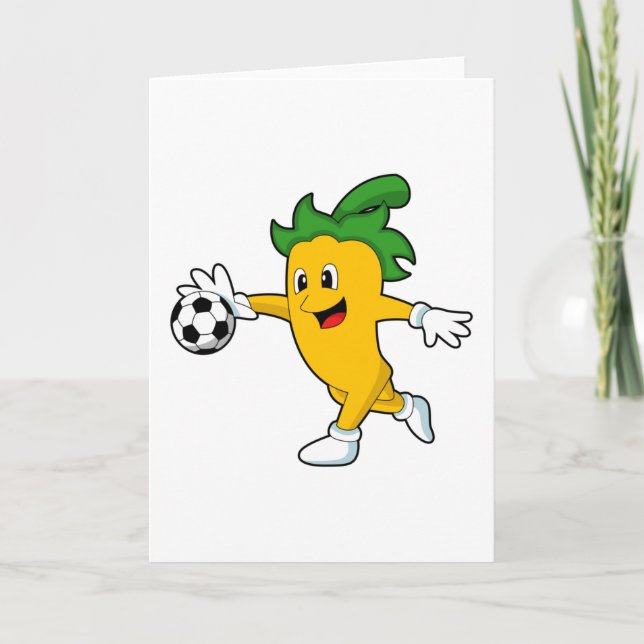 Pepper Vegan as Soccer player with Soccer.PNG Card (Front)