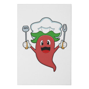 Pepper Vegan Cook Faux Canvas Print