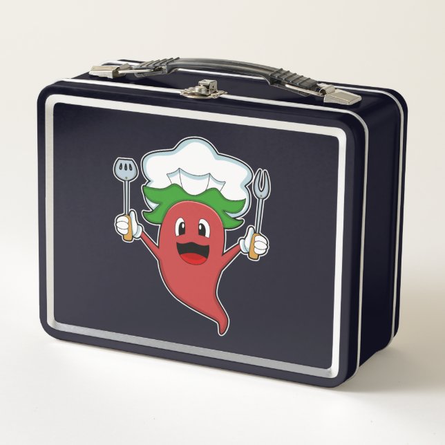 Pepper Vegan Cook Metal Lunch Box (Front)