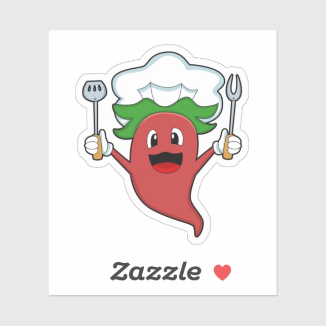 Pepper Vegan Cook Sticker (Sheet)