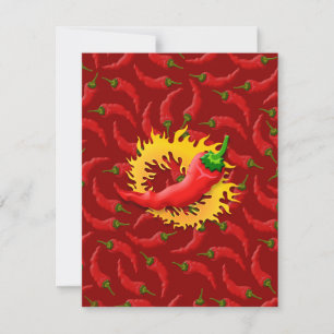 Pepper with flame