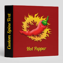 Pepper with flame 3 ring binder