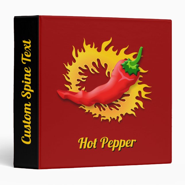 Pepper with flame 3 ring binder (Front/Spine)