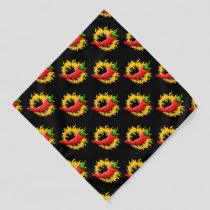 Pepper with flame bandana
