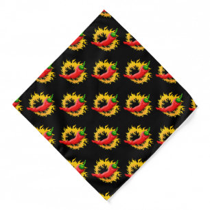 Pepper with flame bandana