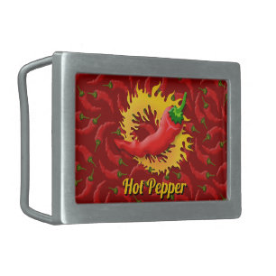 Pepper with Flame Belt Buckle