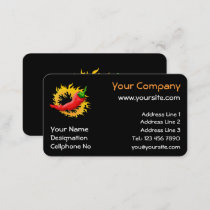 Pepper with flame business card