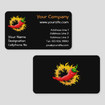 Pepper with flame business card