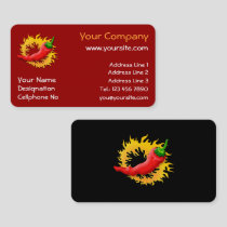 Pepper with flame business card