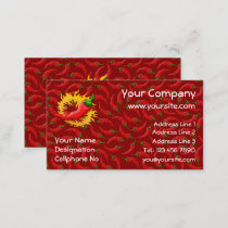 Pepper with flame business card