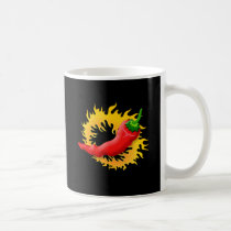 Pepper with flame coffee mug