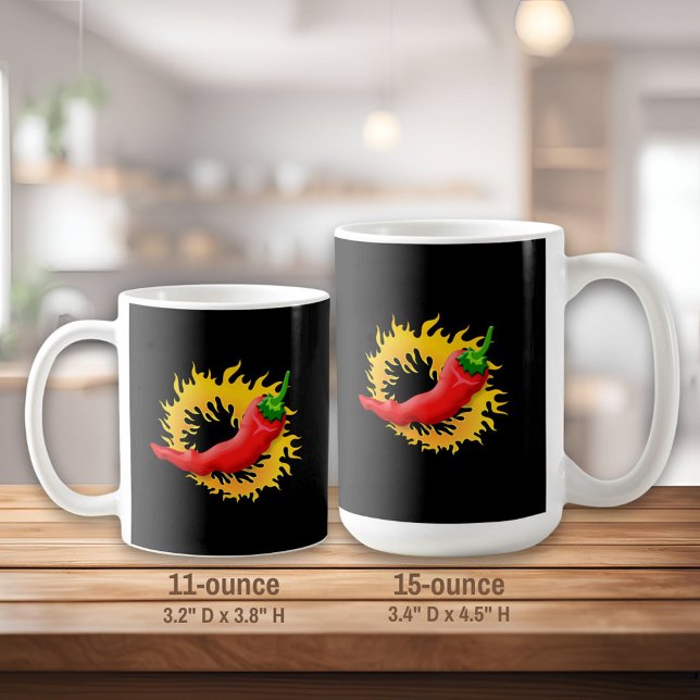 Pepper with flame coffee mug (Creator Uploaded)