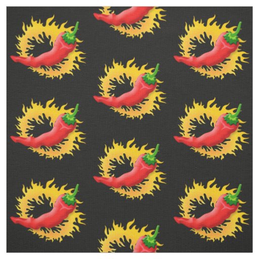 Pepper with Flame Fabric