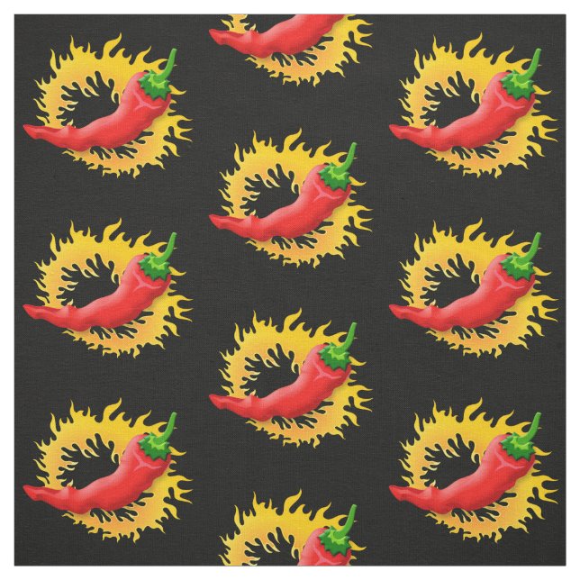 Pepper with Flame Fabric (Swatch)