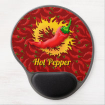 Pepper with Flame Gel Mouse Pad