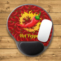 Pepper with Flame Gel Mouse Pad