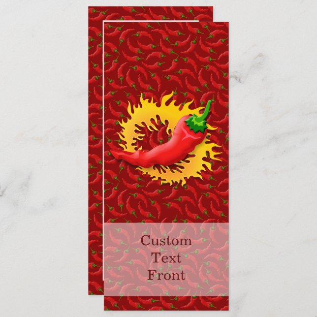 Pepper with flame invitation (Front/Back)