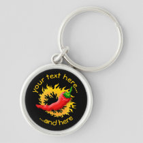 Pepper with flame keychain