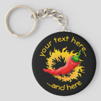 Pepper with flame keychain