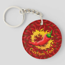 Pepper with Flame Keychain